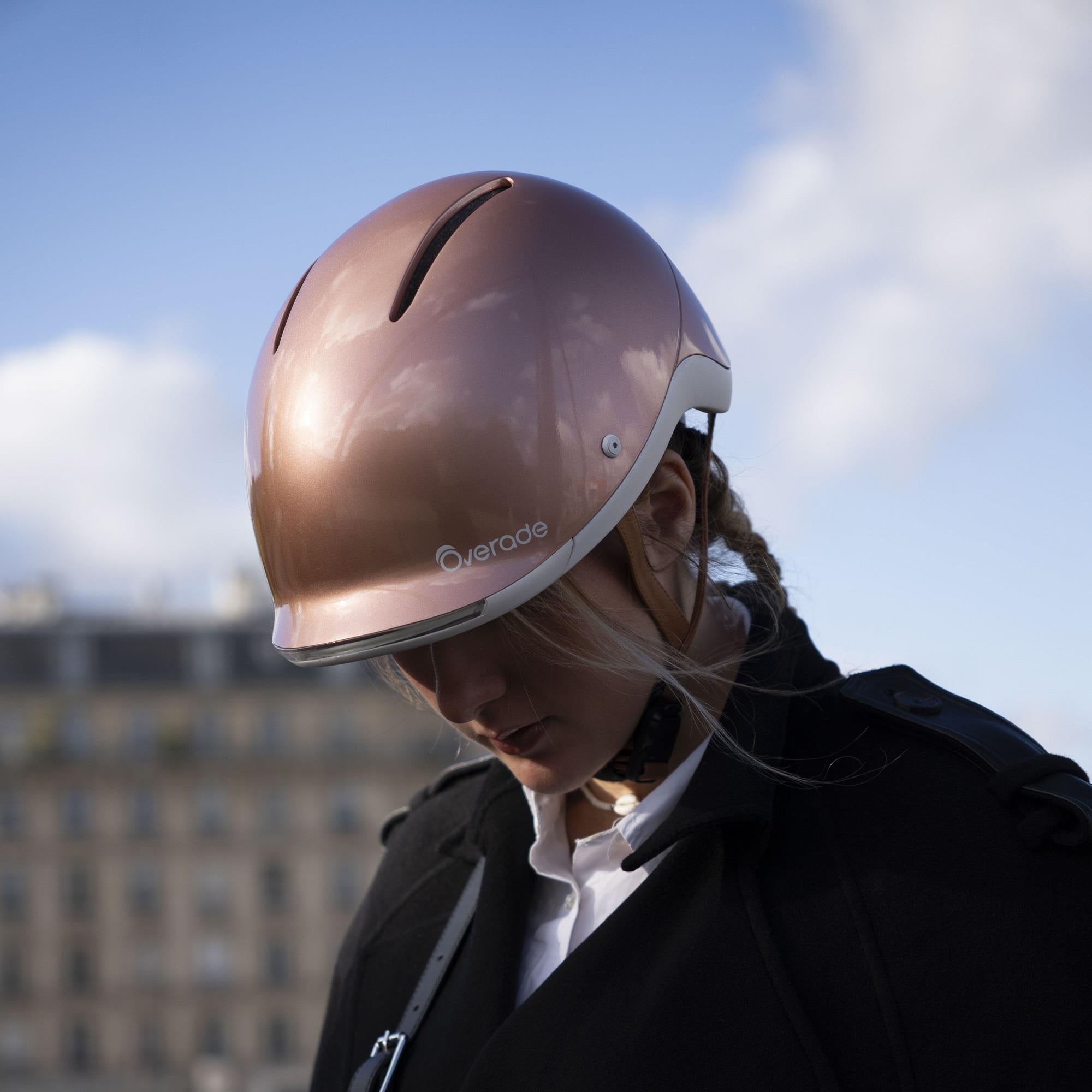 Overade LIFE - Casque Vélo Lumineux avec Clignotants